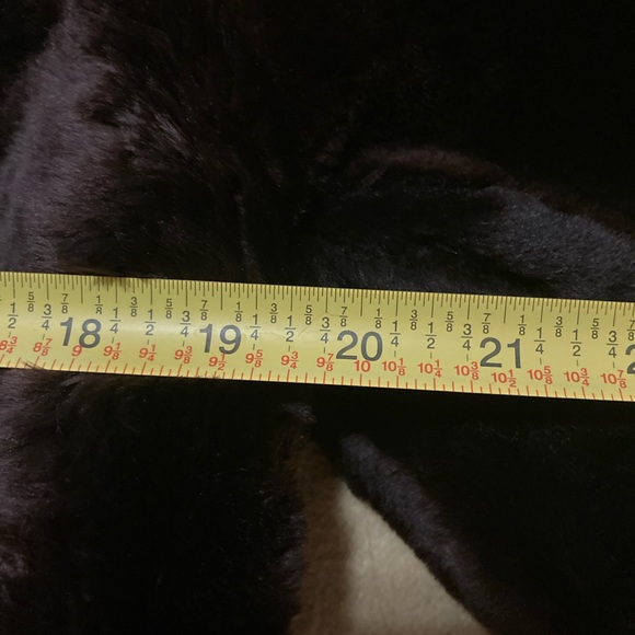 Vintage Genuine - Mouton Lamb Shearling Fur - Reddish Brown Cropped Coat - Picture 10 of 11